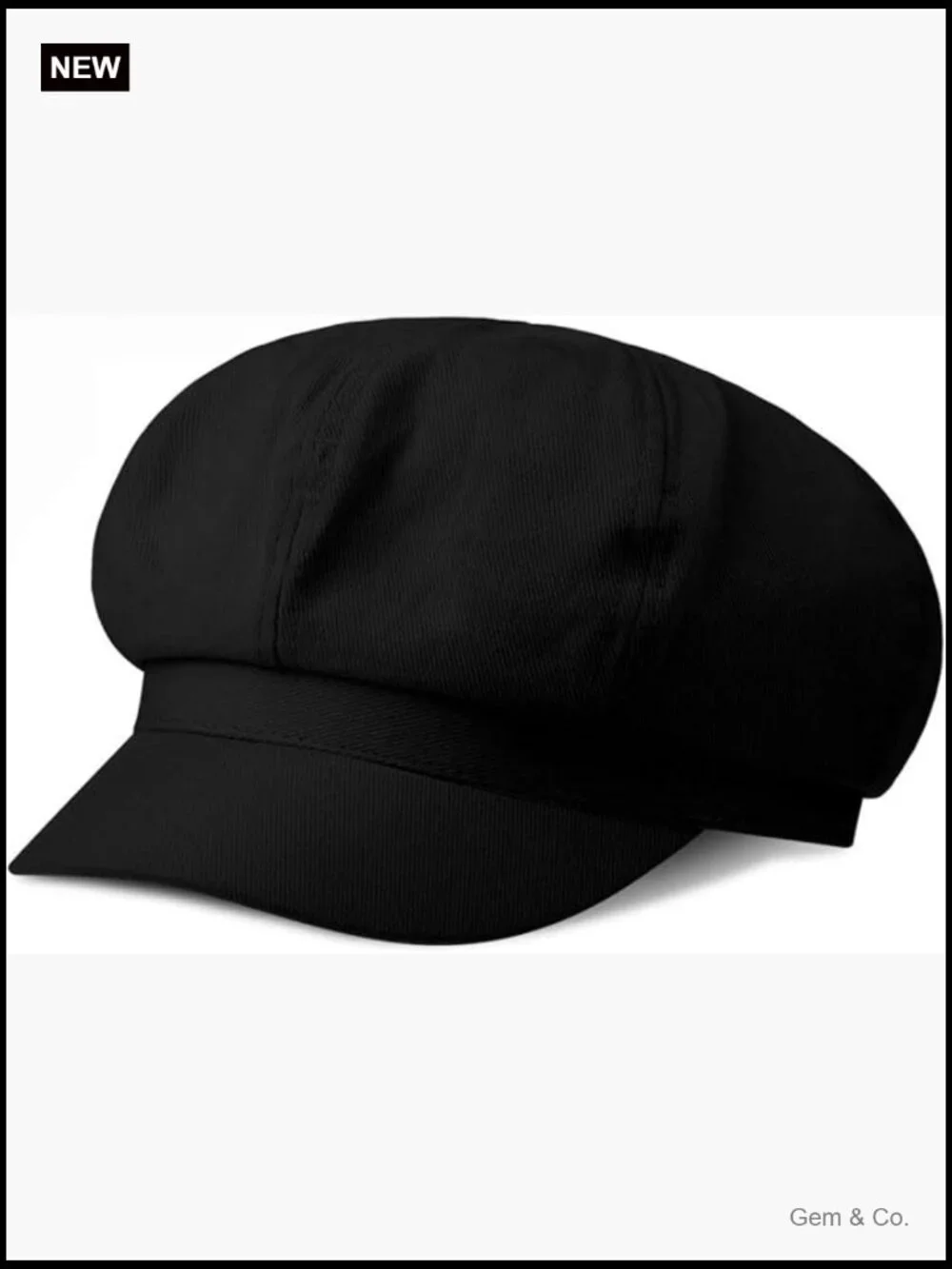 Women Newsboy Cap Visor Beret 8 Panels Vintage Cabbie Hat Octagonal Cotton